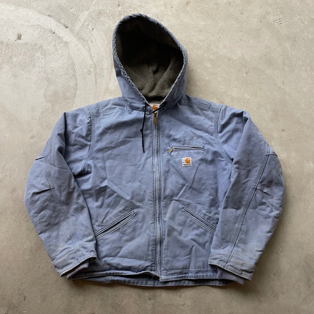 Carhartt WJ141 DUB Women Medium Sandstone Sherpa Lined Active Jacket Dusty Plum